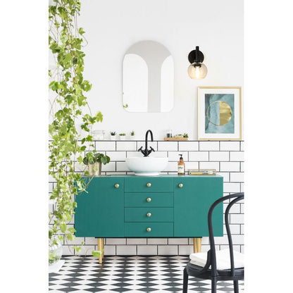 Z-Lite Sutton 1-Light Matte Black Steel Frame Clear Glass Shade Wall Sconce