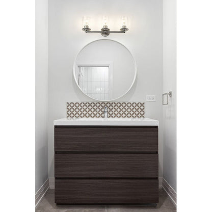 Z-Lite Thayer 23" 3-Light Brushed Nickel Steel and Clear Glass Shade Vanity Light