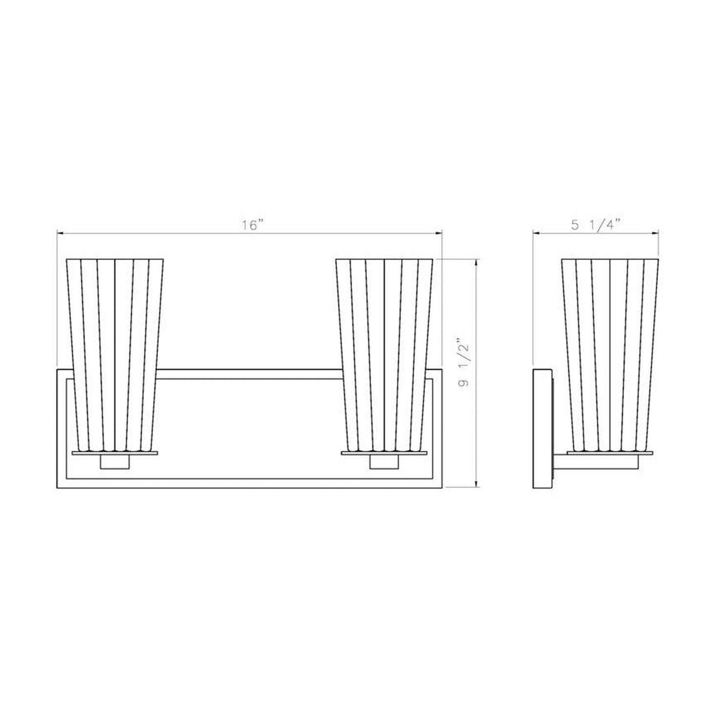 Z-Lite Titus 16" 2-Light Brushed Nickel Vanity Light With Clear Glass Shade