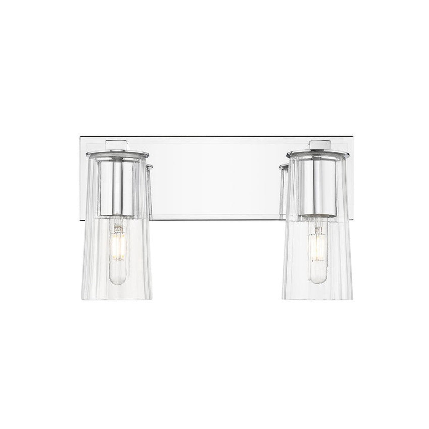 Z-Lite Titus 16" 2-Light Chrome Vanity Light With Clear Glass Shade