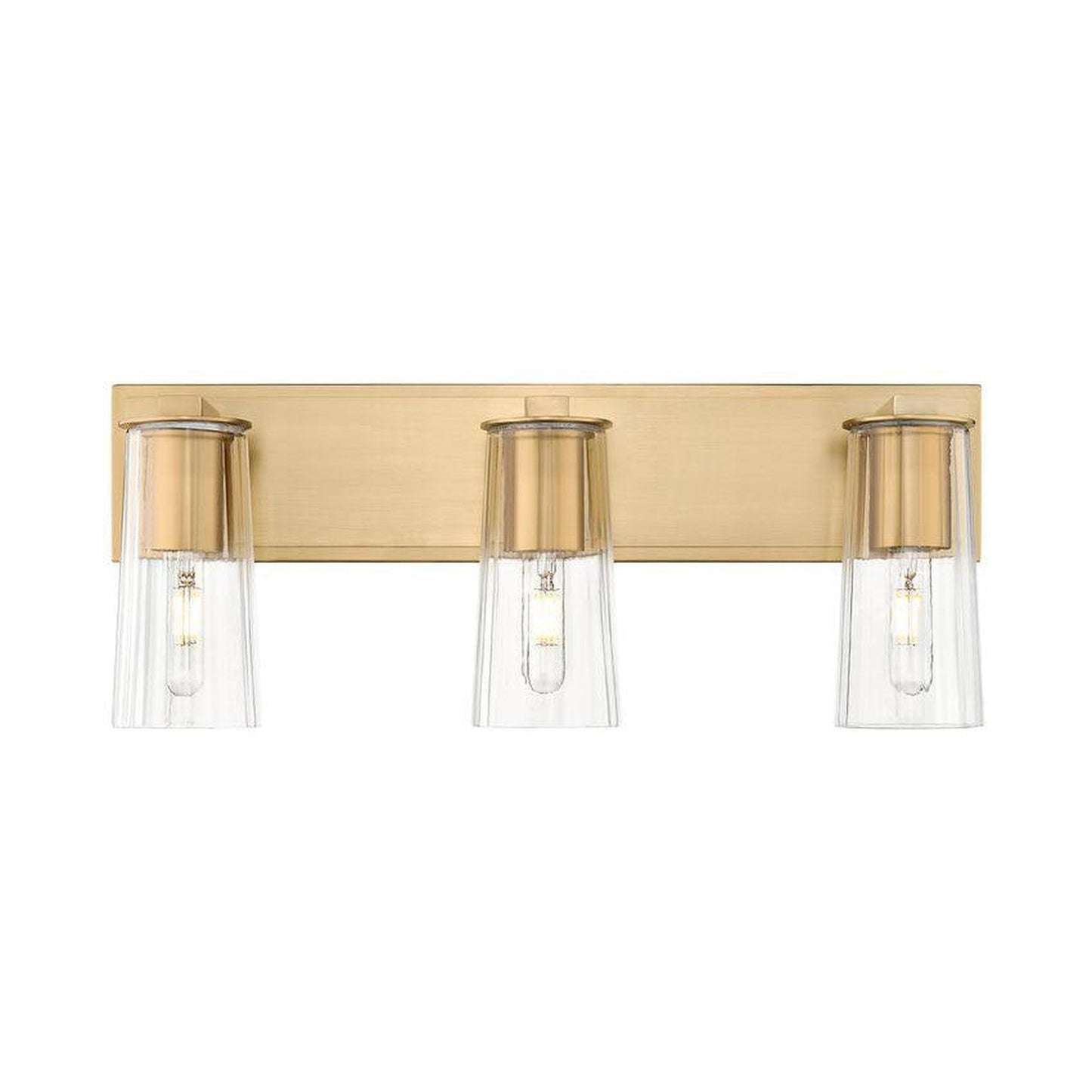 Z-Lite Titus 24" 3-Light Modern Gold Vanity Light With Clear Glass Shade