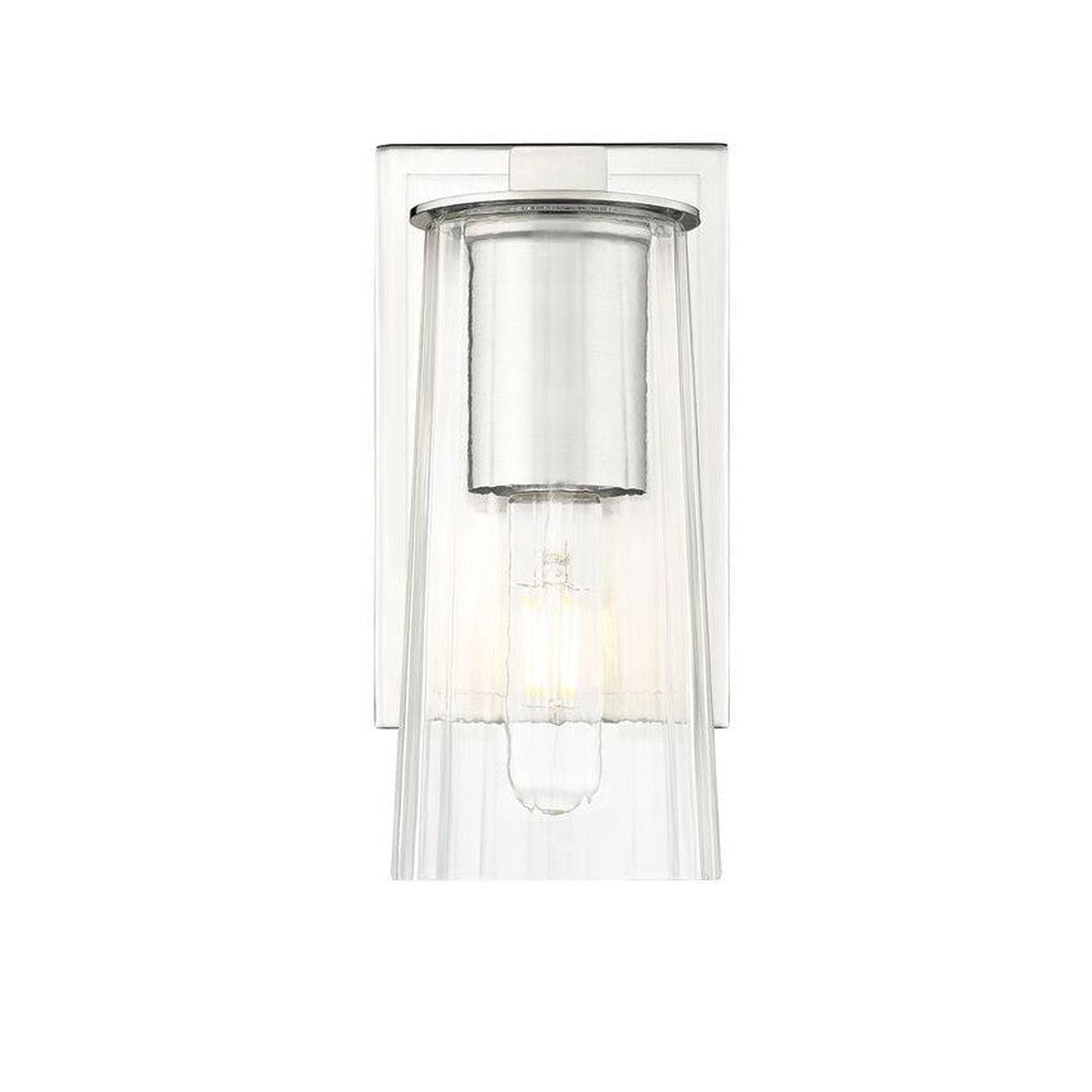 Z-Lite Titus 5" 1-Light Brushed Nickel Wall Sconce With Clear Glass Shade