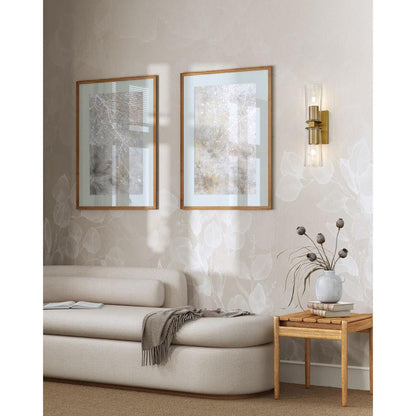 Z-Lite Titus 5" 2-Light Modern Gold Wall Sconce With Clear Glass Shade