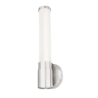 Z-Lite Warwick 17" 1-Light LED-Integrated Brushed Nickel Steel White Opal Glass Shade Wall Sconce
