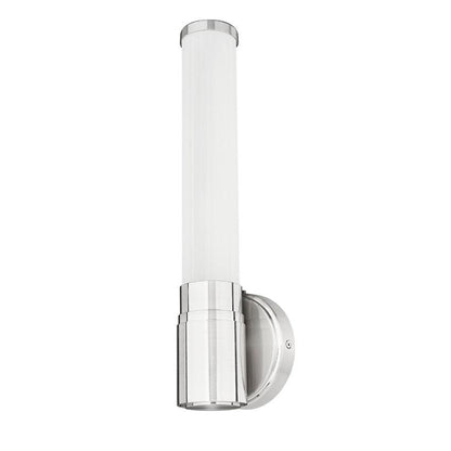Z-Lite Warwick 17" 1-Light LED-Integrated Brushed Nickel Steel White Opal Glass Shade Wall Sconce