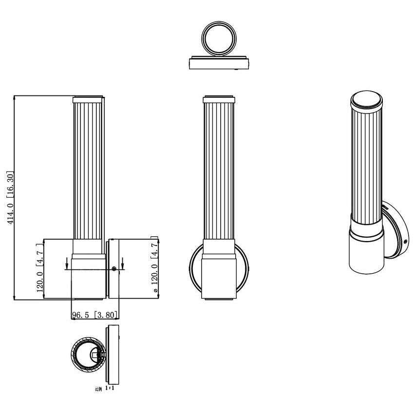 Z-Lite Warwick 17" 1-Light LED-Integrated Chrome Steel White Opal Glass Shade Wall Sconce