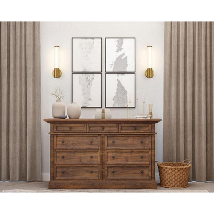 Z-Lite Warwick 17" 1-Light LED-Integrated Modern Gold Steel White Opal Glass Shade Wall Sconce