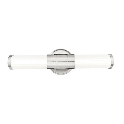 Z-Lite Warwick 19" 1-Light LED-Integrated Brushed Nickel Steel White Opal Glass Shade Vanity Lighting