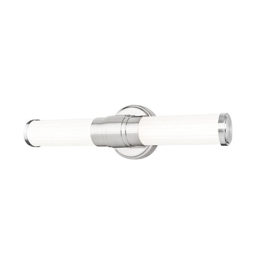 Z-Lite Warwick 19" 1-Light LED-Integrated Brushed Nickel Steel White Opal Glass Shade Vanity Lighting