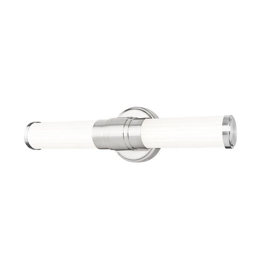 Z-Lite Warwick 19" 1-Light LED-Integrated Brushed Nickel Steel White Opal Glass Shade Vanity Lighting