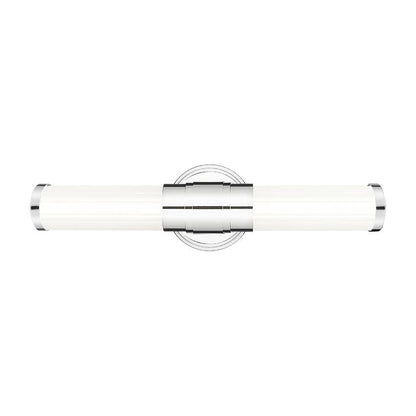 Z-Lite Warwick 19" 1-Light LED-Integrated Chrome Steel White Opal Glass Shade Vanity Lighting