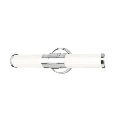 Z-Lite Warwick 19" 1-Light LED-Integrated Chrome Steel White Opal Glass Shade Vanity Lighting