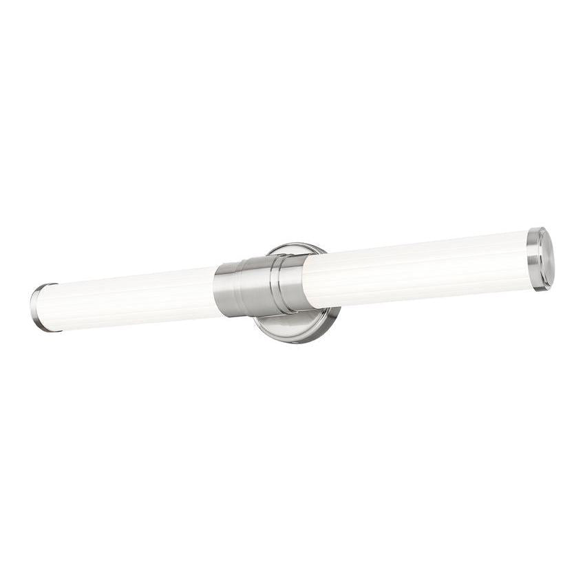 Z-Lite Warwick 25" 1-Light LED-Integrated Brushed Nickel Steel White Opal Glass Shade Vanity Lighting