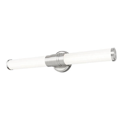 Z-Lite Warwick 25" 1-Light LED-Integrated Brushed Nickel Steel White Opal Glass Shade Vanity Lighting