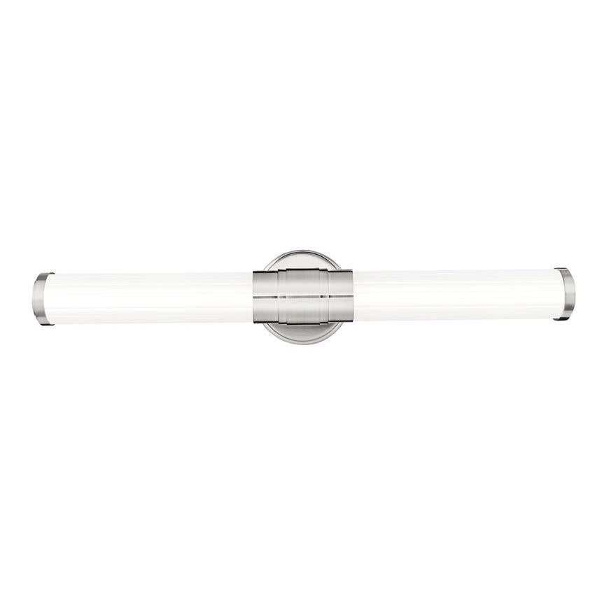 Z-Lite Warwick 25" 1-Light LED-Integrated Brushed Nickel Steel White Opal Glass Shade Vanity Lighting