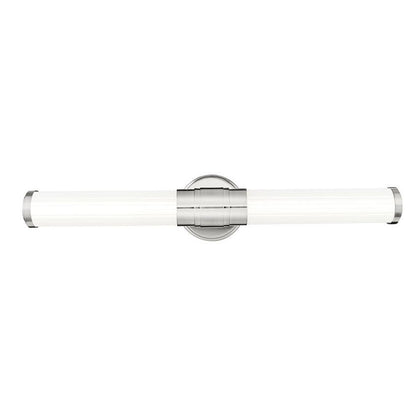 Z-Lite Warwick 25" 1-Light LED-Integrated Brushed Nickel Steel White Opal Glass Shade Vanity Lighting