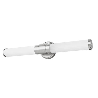 Z-Lite Warwick 25" 1-Light LED-Integrated Brushed Nickel Steel White Opal Glass Shade Vanity Lighting