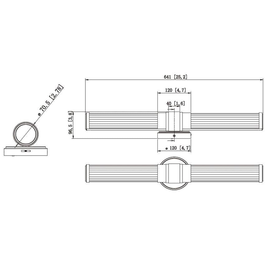 Z-Lite Warwick 25" 1-Light LED-Integrated Chrome Steel White Opal Glass Shade Vanity Lighting