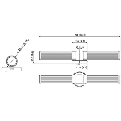 Z-Lite Warwick 25" 1-Light LED-Integrated Chrome Steel White Opal Glass Shade Vanity Lighting