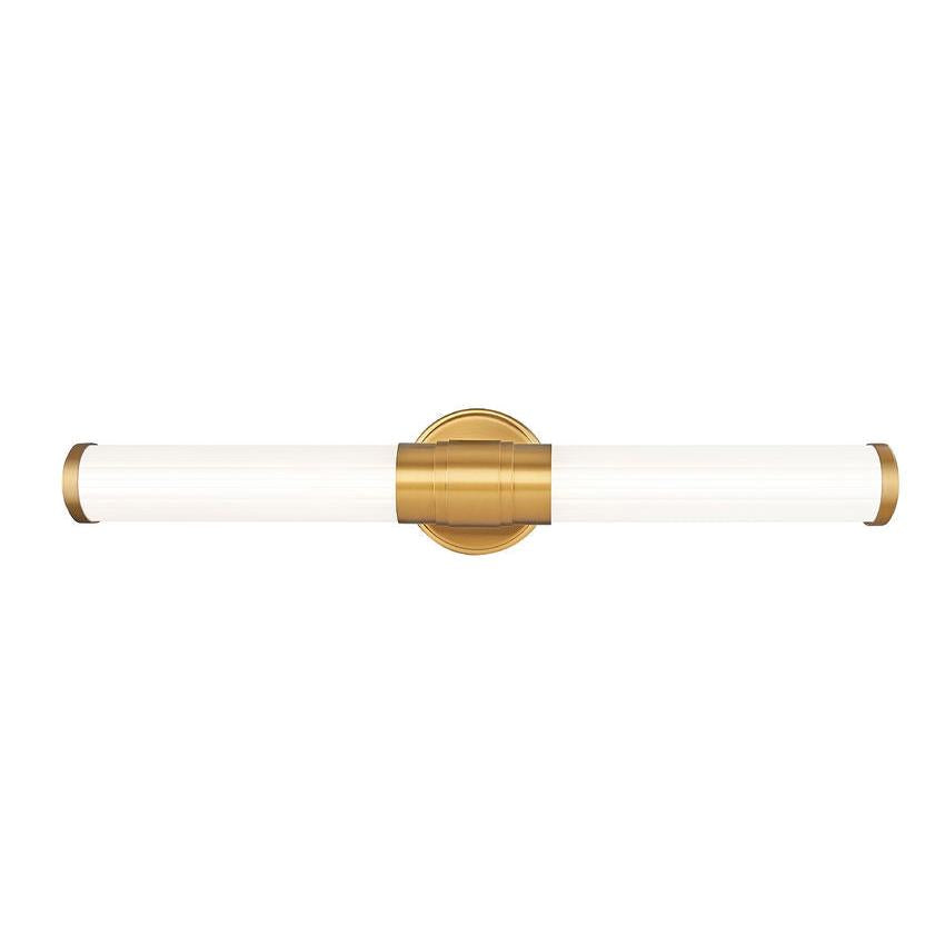 Z-Lite Warwick 25" 1-Light LED-Integrated Modern Gold Steel White Opal Glass Shade Vanity Lighting