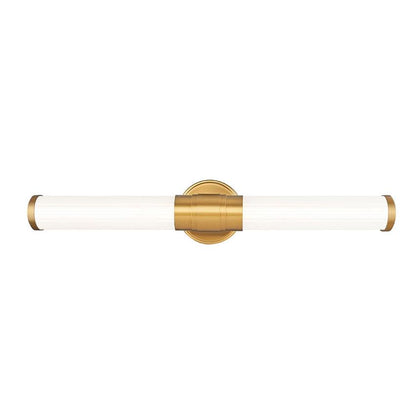 Z-Lite Warwick 25" 1-Light LED-Integrated Modern Gold Steel White Opal Glass Shade Vanity Lighting