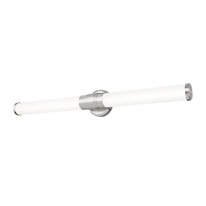 Z-Lite Warwick 33" 1-Light LED-Integrated Brushed Nickel Steel White Opal Glass Shade Vanity Lighting