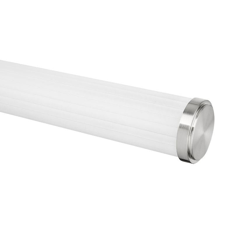 Z-Lite Warwick 33" 1-Light LED-Integrated Brushed Nickel Steel White Opal Glass Shade Vanity Lighting