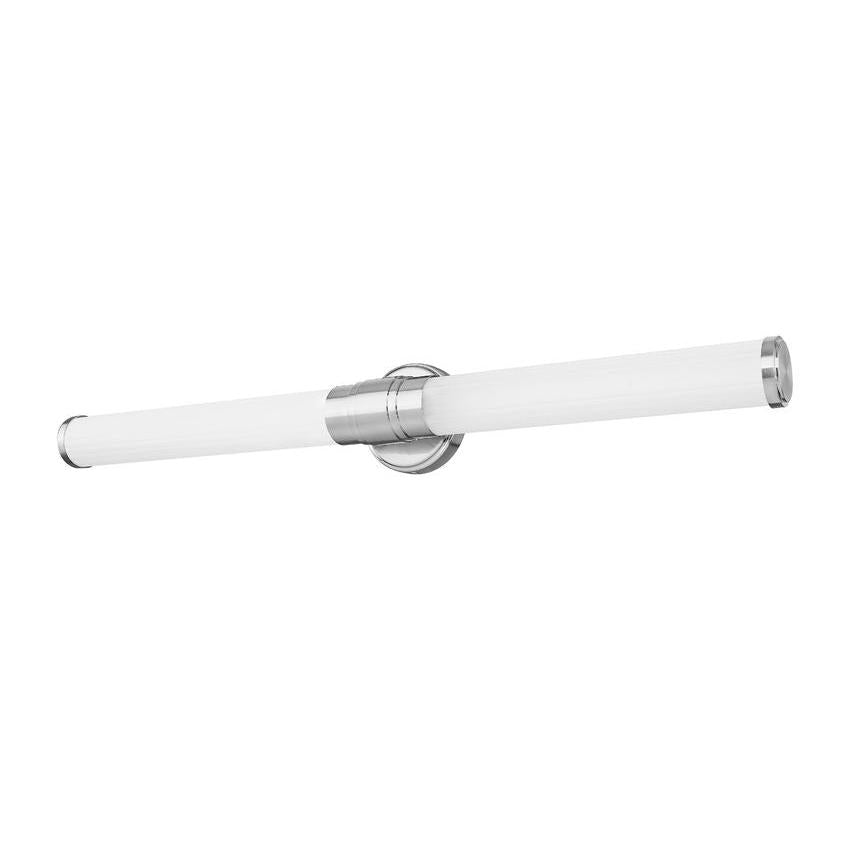 Z-Lite Warwick 33" 1-Light LED-Integrated Brushed Nickel Steel White Opal Glass Shade Vanity Lighting