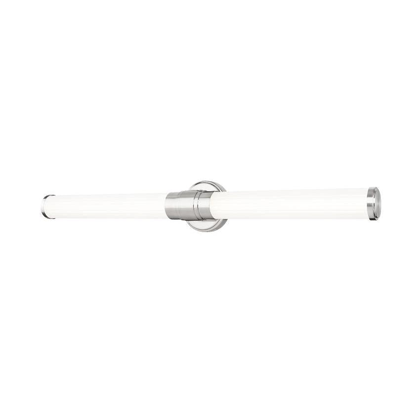Z-Lite Warwick 33" 1-Light LED-Integrated Brushed Nickel Steel White Opal Glass Shade Vanity Lighting