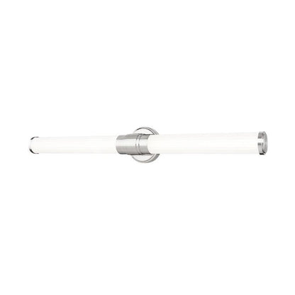 Z-Lite Warwick 33" 1-Light LED-Integrated Brushed Nickel Steel White Opal Glass Shade Vanity Lighting