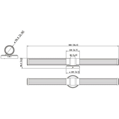 Z-Lite Warwick 33" 1-Light LED-Integrated Modern Gold Steel White Opal Glass Shade Vanity Lighting