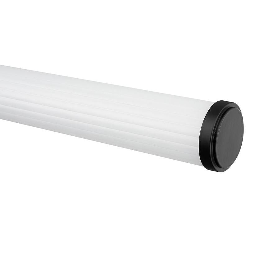 Z-Lite Warwick 33" 1-Light LED-Integrated Matte Black Steel White Opal Glass Shade Vanity Lighting