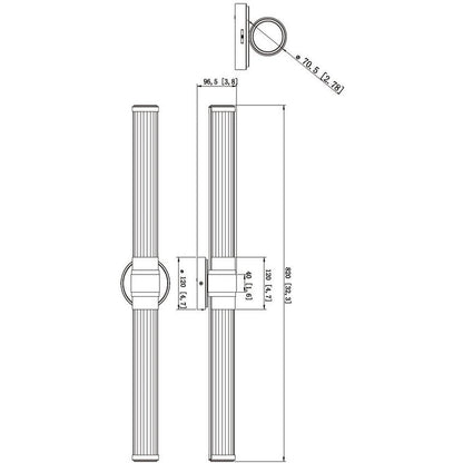 Z-Lite Warwick 33" 1-Light LED-Integrated Matte Black Steel White Opal Glass Shade Vanity Lighting