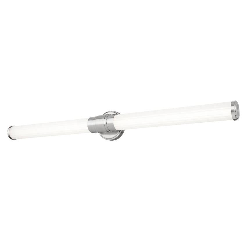 Z-Lite Warwick 40" 1-Light LED-Integrated Brushed Nickel Steel White Opal Glass Shade Vanity Lighting