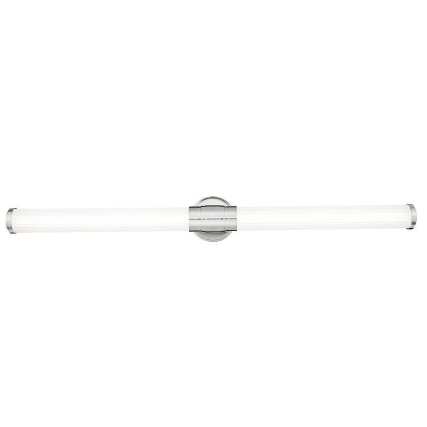 Z-Lite Warwick 40" 1-Light LED-Integrated Brushed Nickel Steel White Opal Glass Shade Vanity Lighting