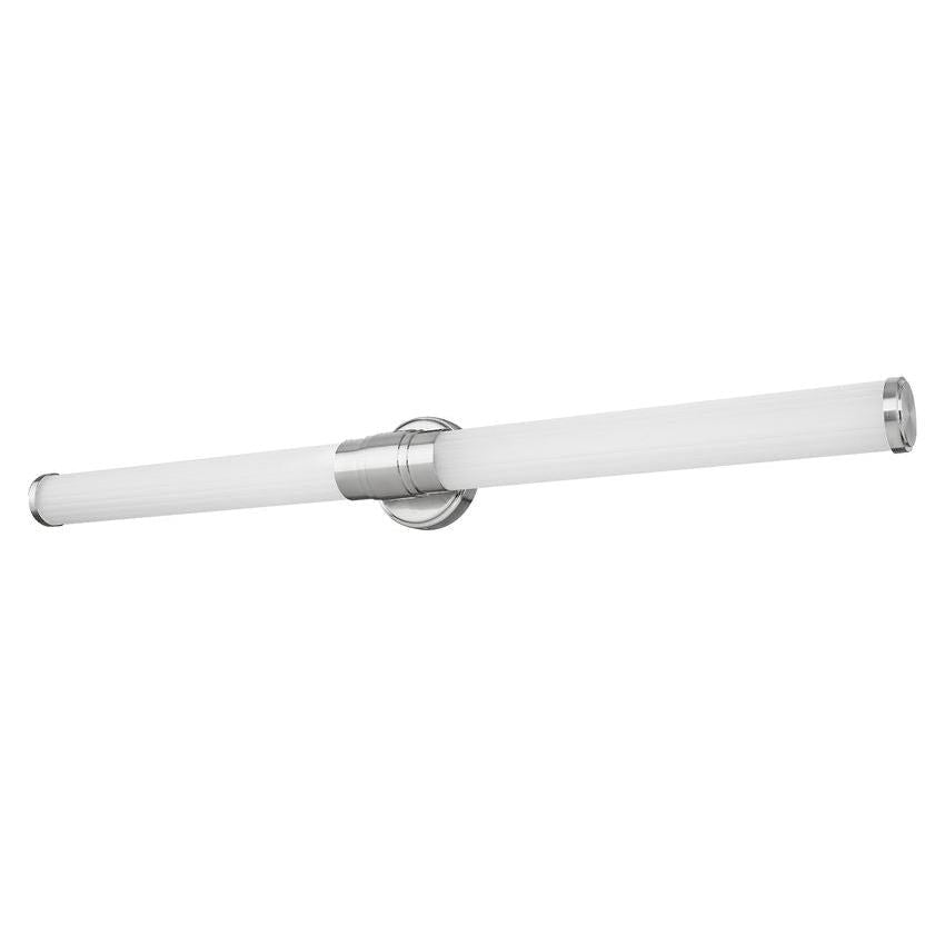 Z-Lite Warwick 40" 1-Light LED-Integrated Brushed Nickel Steel White Opal Glass Shade Vanity Lighting