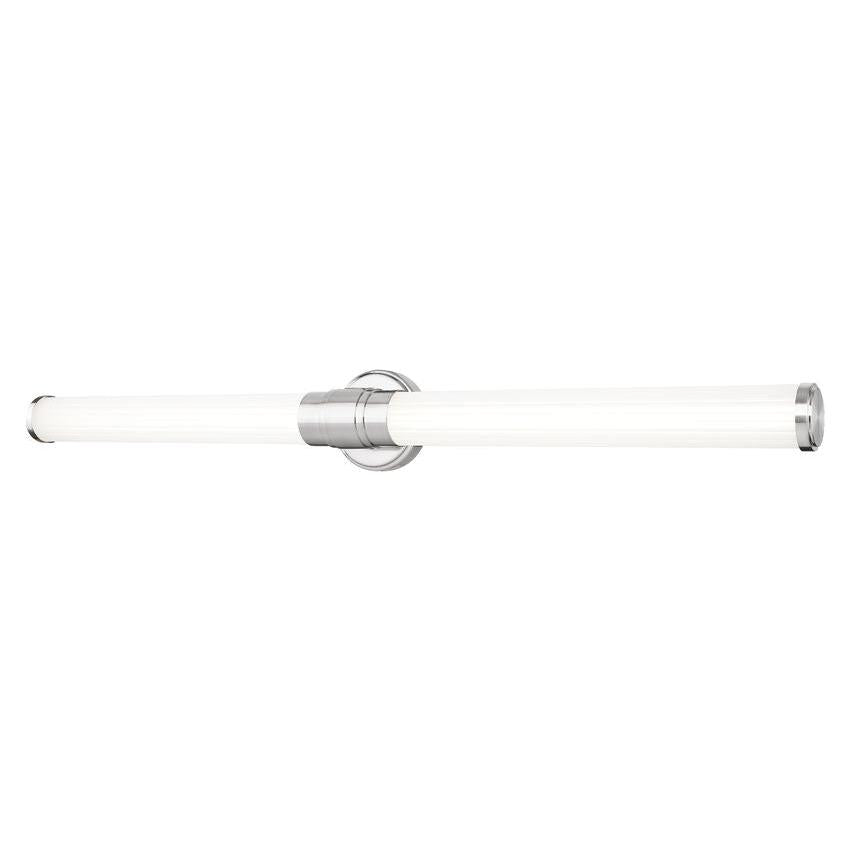 Z-Lite Warwick 40" 1-Light LED-Integrated Brushed Nickel Steel White Opal Glass Shade Vanity Lighting