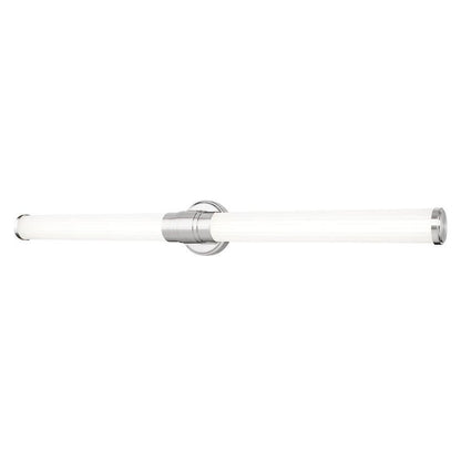 Z-Lite Warwick 40" 1-Light LED-Integrated Brushed Nickel Steel White Opal Glass Shade Vanity Lighting