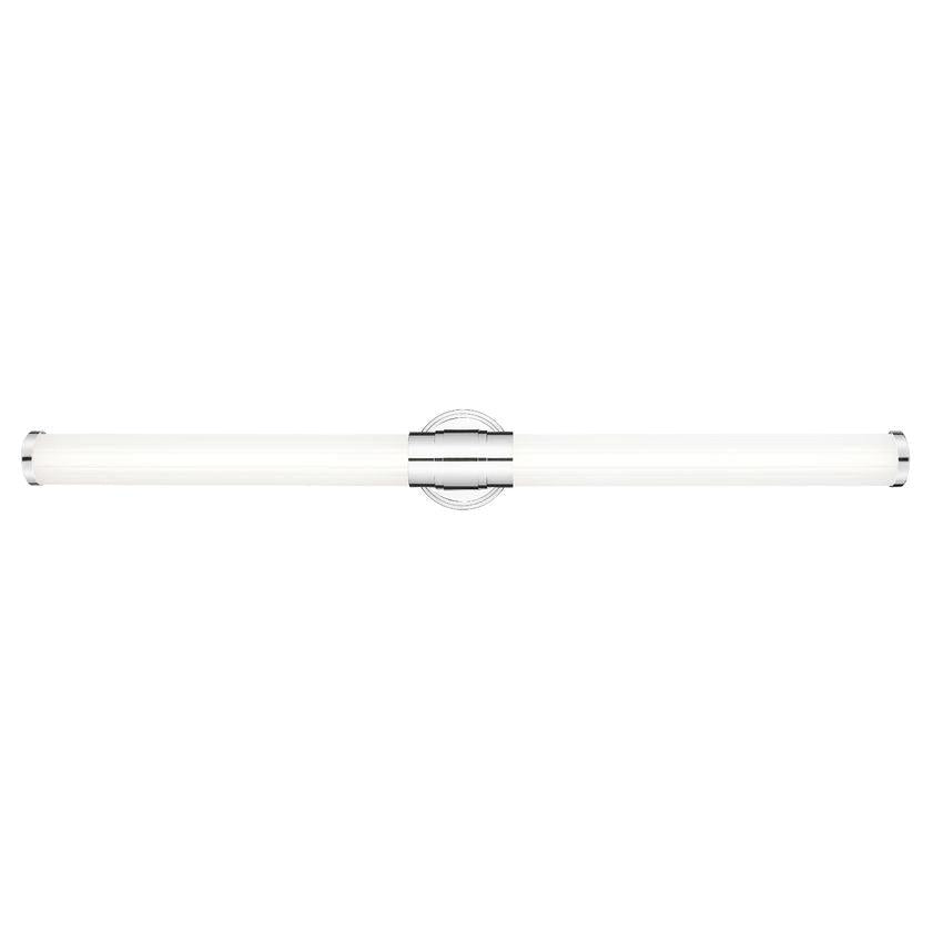 Z-Lite Warwick 40" 1-Light LED-Integrated Chrome Steel White Opal Glass Shade Vanity Lighting