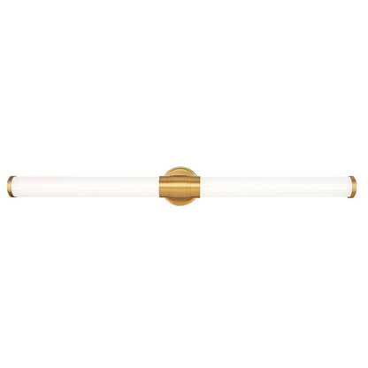 Z-Lite Warwick 40" 1-Light LED-Integrated Modern Gold Steel White Opal Glass Shade Vanity Lighting