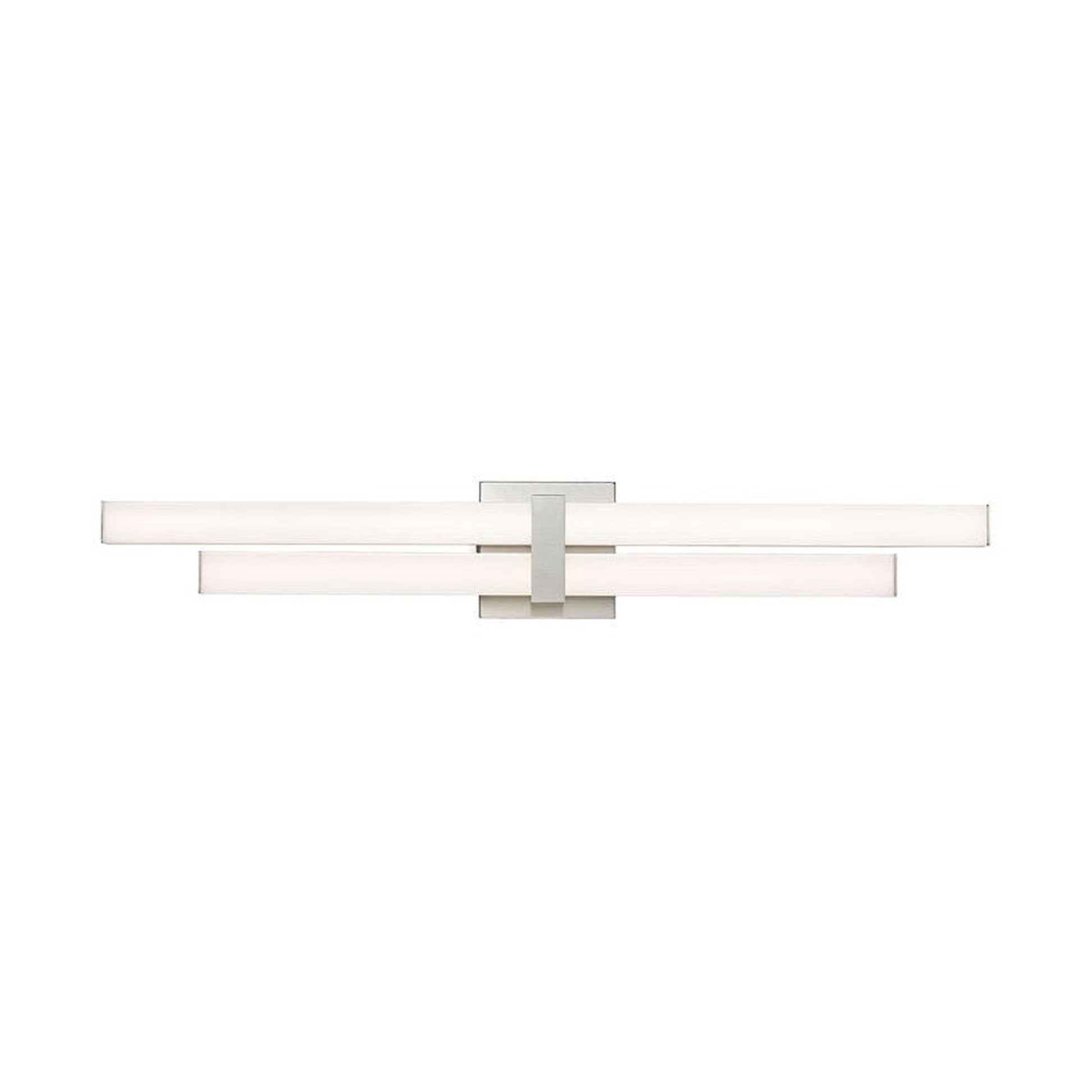 Z-Lite Zane 32" 2-Light LED Brushed Nickel and Frosted Shade Vanity Light