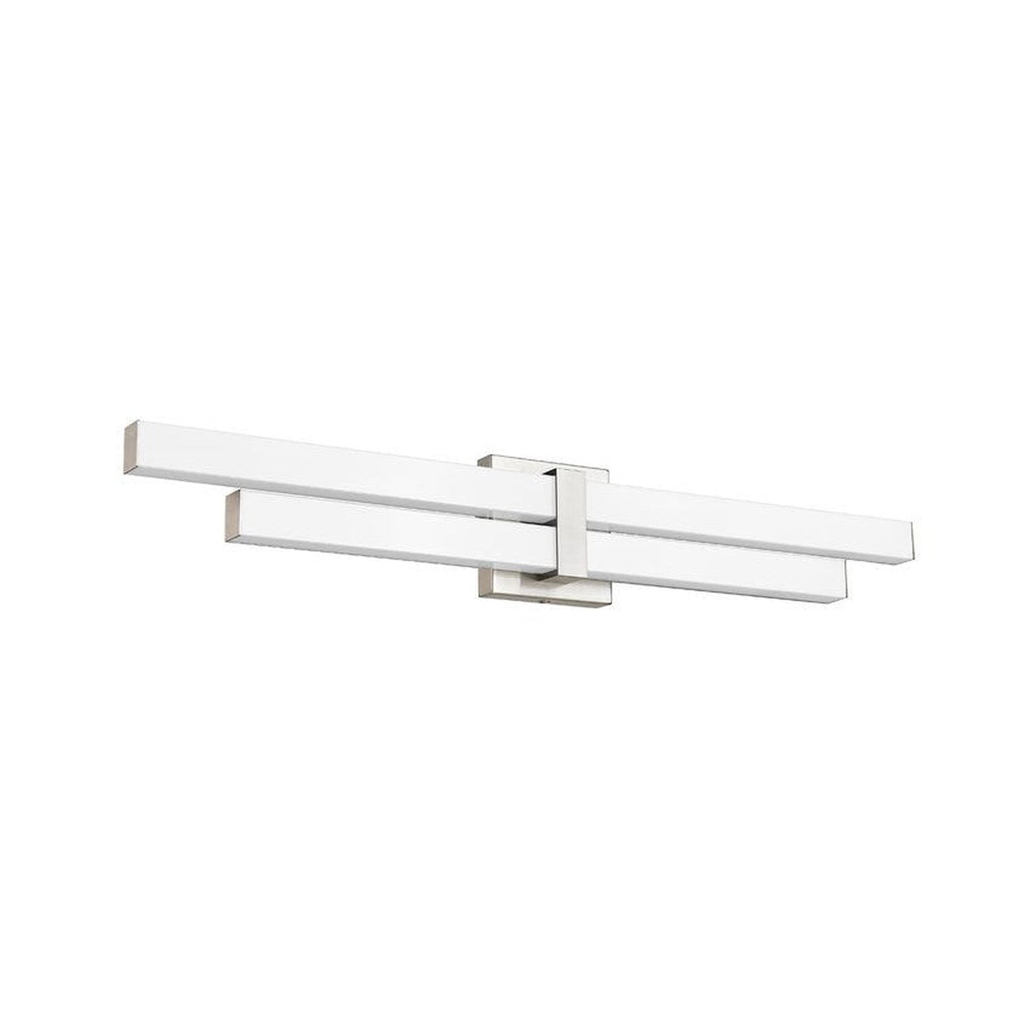 Z-Lite Zane 32" 2-Light LED Brushed Nickel and Frosted Shade Vanity Light