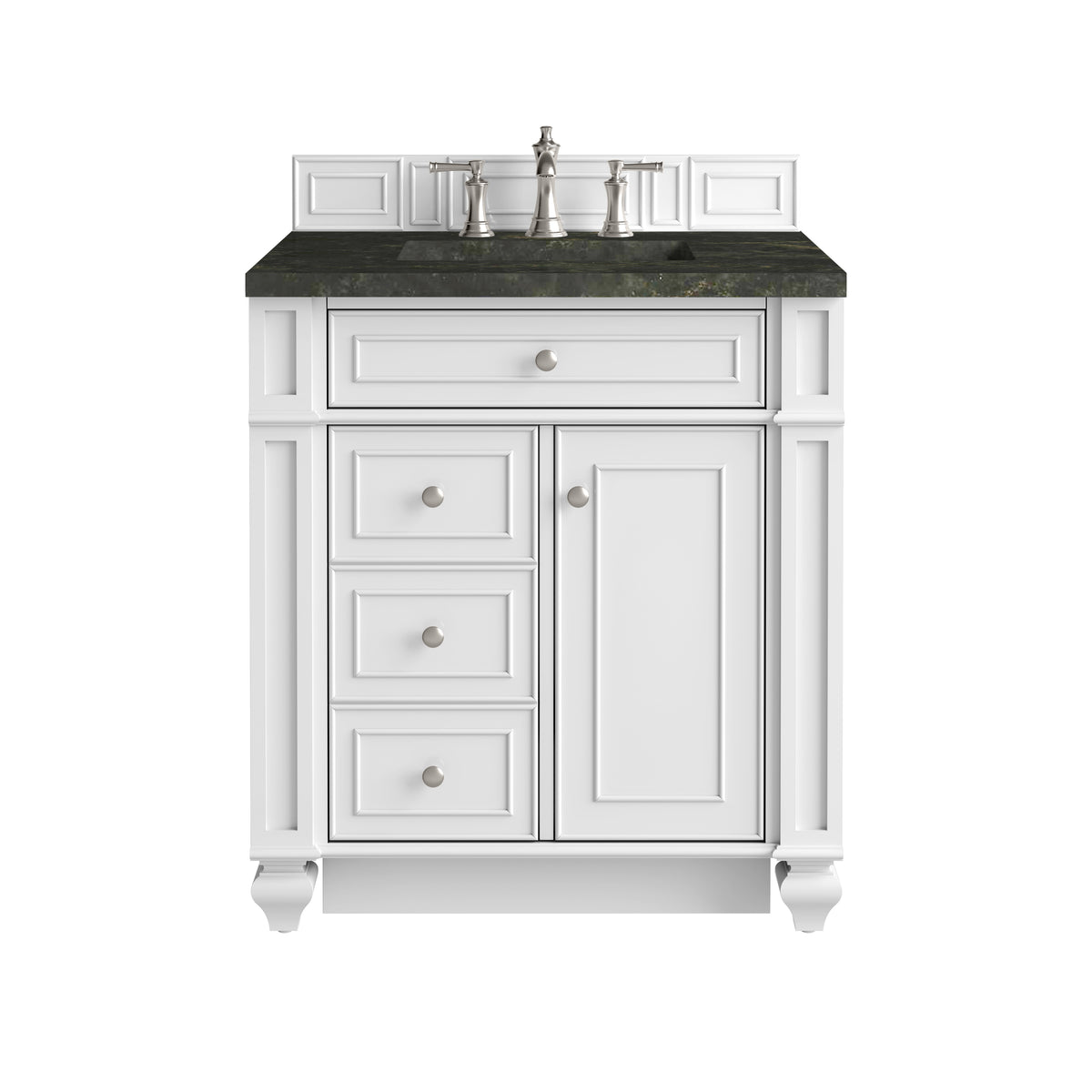 James Martin Vanities Bristol 30" Bright White Single Vanity With 3 CM Phantome Eclos Top