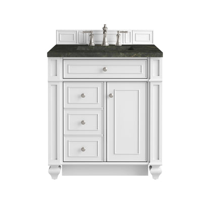 James Martin Vanities Bristol 30" Bright White Single Vanity With 3 CM Phantome Eclos Top
