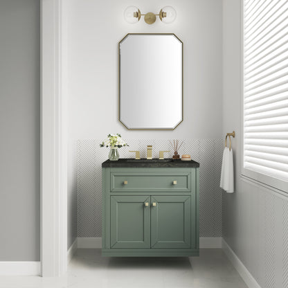 James Martin Vanities Chicago 30" Smokey Celadon Single Vanity With 3 CM Phantome Eclos Top