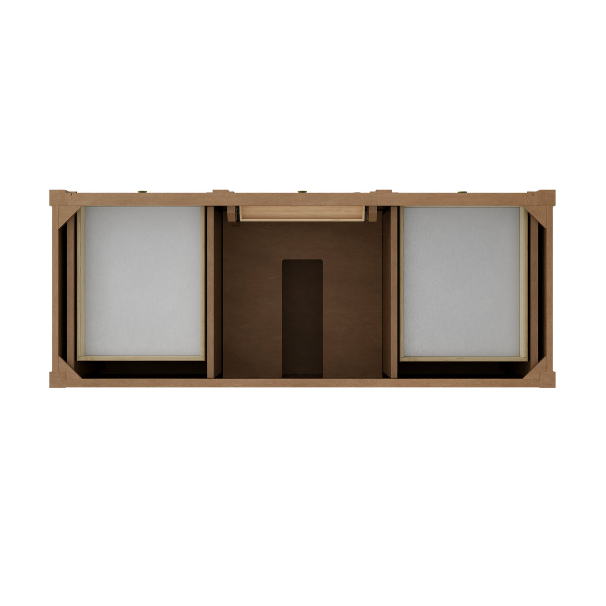 James Martin Vanities Brittany 60" Pecan Single Vanity With 3 CM Ethereal Noctis Silestone Top