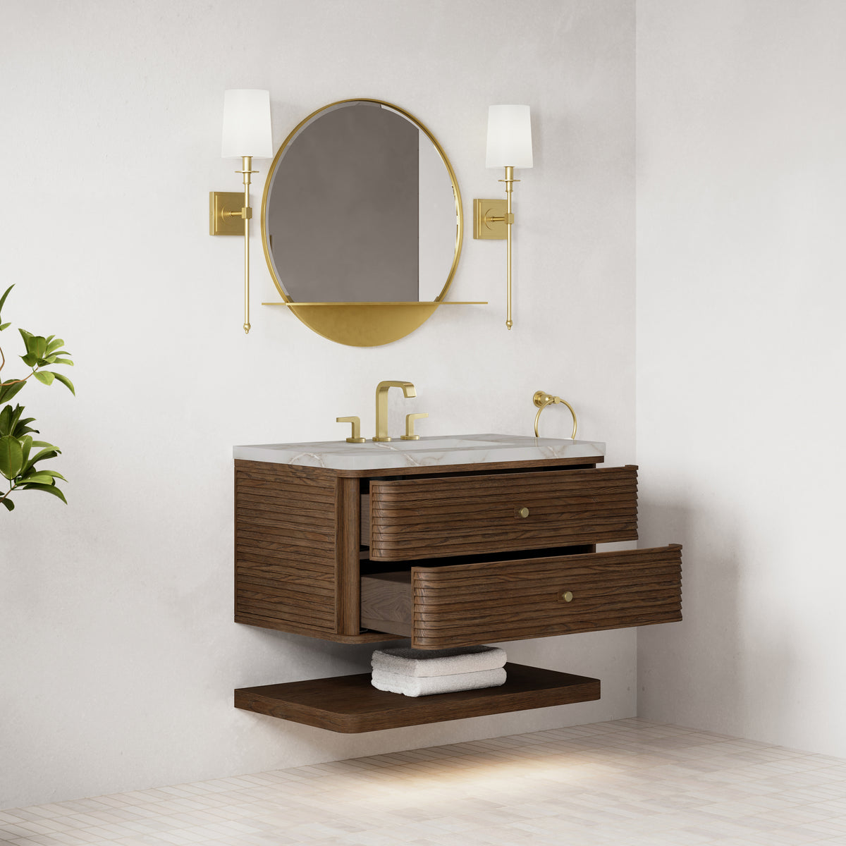 James Martin Vanities Allamari 36" Sable Single Vanity With 3 CM Victorian Silver Silestone Top