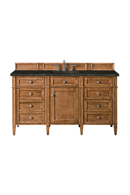 James Martin Vanities Brittany 60" Saddle Brown Single Vanity With 3 CM Phantome Eclos Top