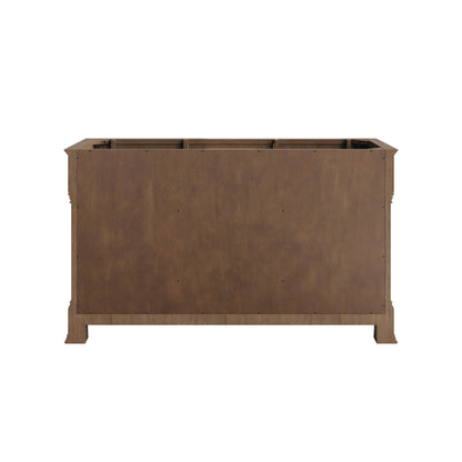James Martin Vanities Brookfield 60" Pecan Double Vanity With 3 CM Phantome Eclos Top