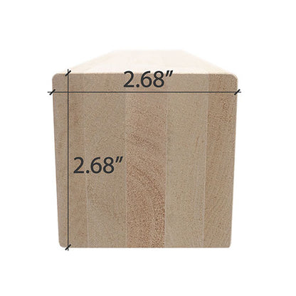 PROSAUNAS Aspen 3" x 3" x 8' Natural Aspen Wood Smooth 4 Sides, Eased Edges Sauna Bench Material